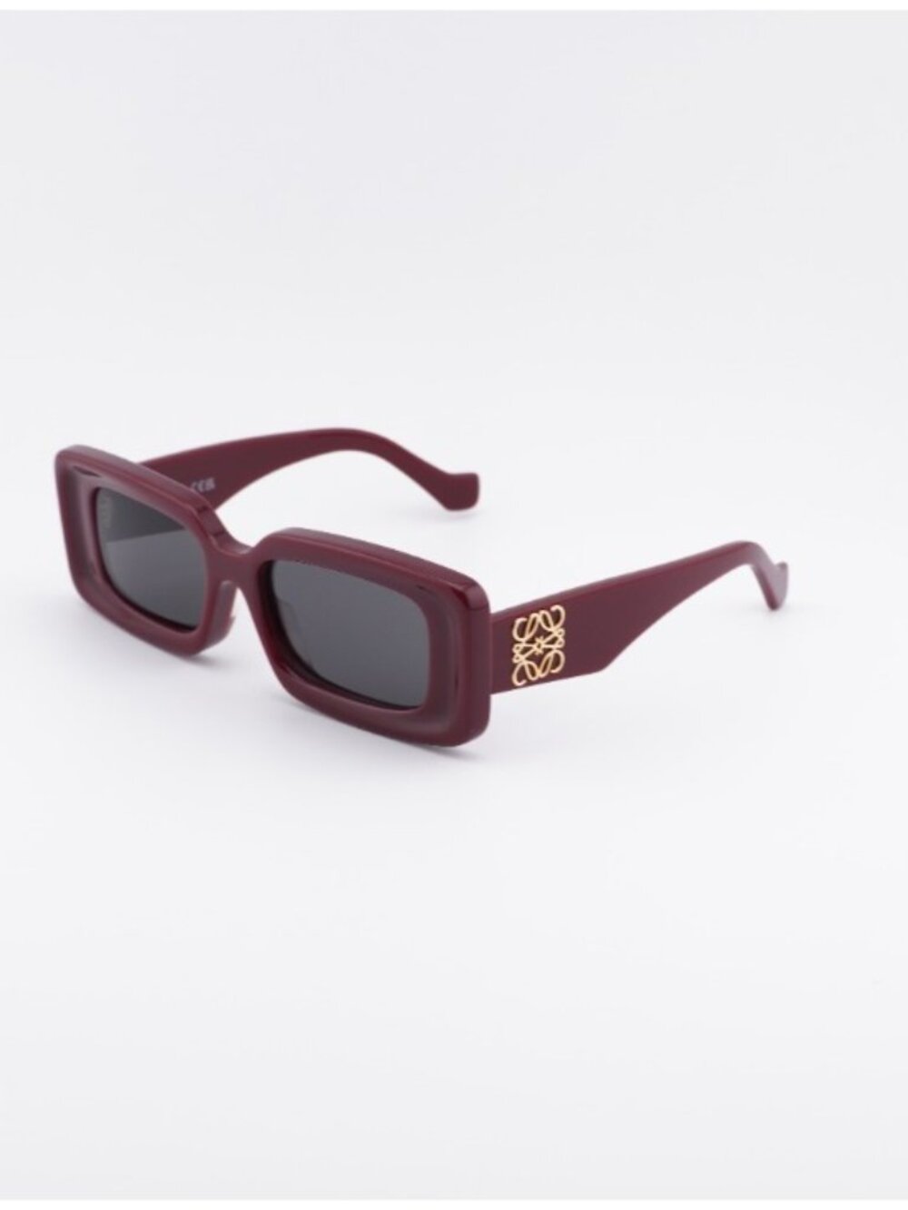 Loewe LW40102F 66A Sunglasses Red Rectangle Frame, Grey Lenses